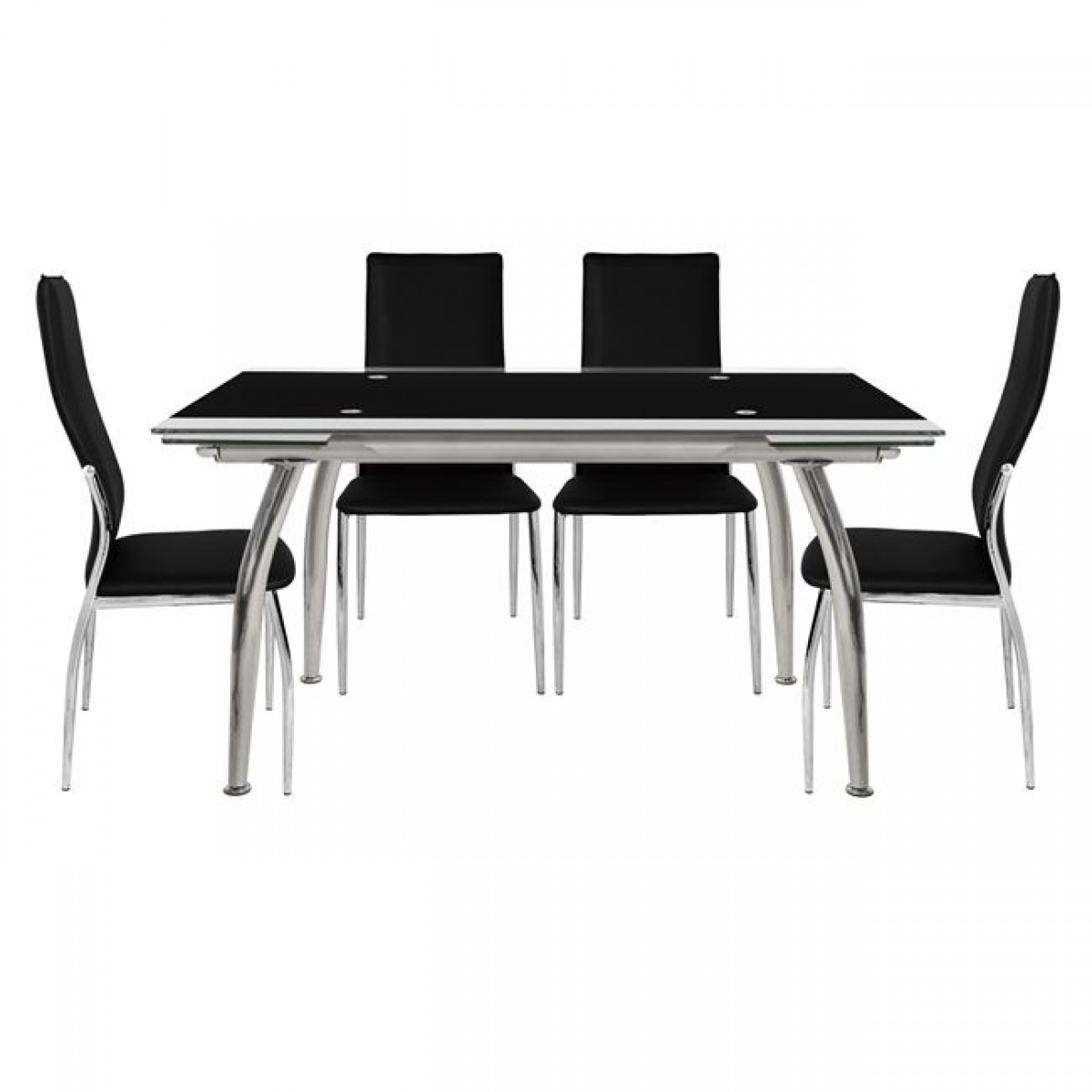 ΣΕΤ ΤΡΑΠΕΖΑΡΙΑ 5TMX ΤΡΑΠΕΖΙ LOCA 120Χ80-KIM ΜΑΥΡΕΣ HM10012.02