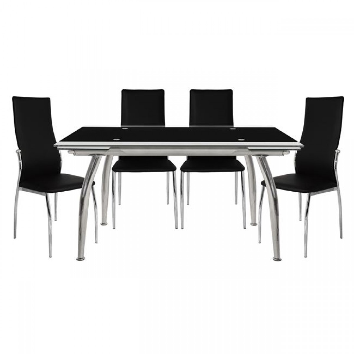 ΣΕΤ ΤΡΑΠΕΖΑΡΙΑ 5TMX ΤΡΑΠΕΖΙ LOCA 120Χ80-KIM ΜΑΥΡΕΣ HM10012.02