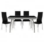 ΣΕΤ ΤΡΑΠΕΖΑΡΙΑ 5TMX ΤΡΑΠΕΖΙ LOCA 120Χ80-KIM ΜΑΥΡΕΣ HM10012.02