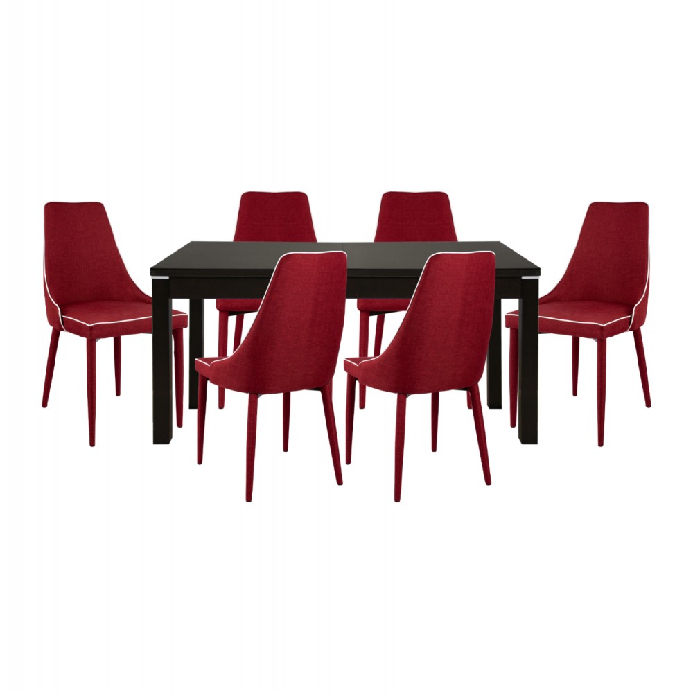 ΣΕΤ ΤΡΑΠΕΖΑΡΙΑ 7ΤMX ΤΡΑΠΕΖΙ 150+44Χ90 MOLI ΜΠΟΡΝΤΩ HM10014.04