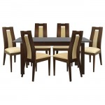 ΣΕΤ ΤΡΑΠΕΖΑΡΙΑ 7ΤΜΧ ΤΡΑΠΕΖΙ ΑΝΟΙΓΟΜΕΝΟ ΞΥΛΟ & 6 ΚΑΡΕΚΛΕΣ HM10057