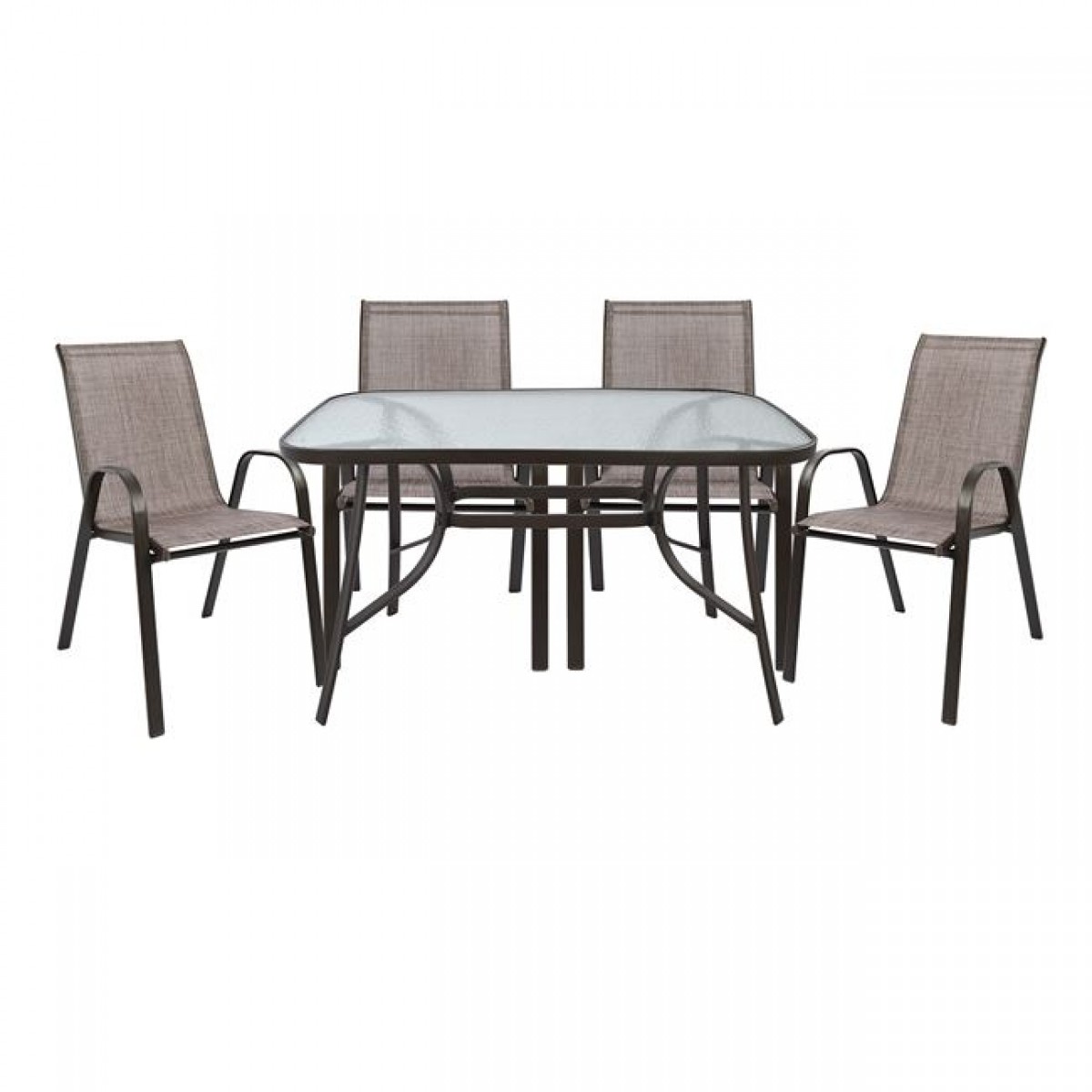 ΣΕΤ ΤΡΑΠΕΖΑΡΙΑ ΕΞ.ΧΩΡΟΥ 5ΤΜΧ HM5197.02 ΜΕ 4 ΚΑΡΕΚΛΕΣ & ΤΡΑΠΕΖΙ 120Χ70--ΚΑΦΕ