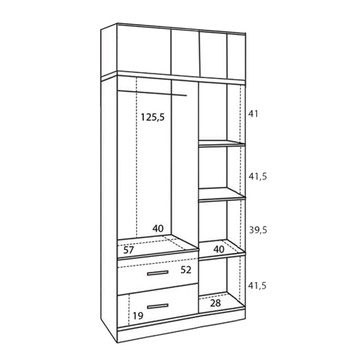 ΝΤΟΥΛΑΠΑ 3ΦΥΛΛΗ ME ΠΑΤΑΡΙ Κ 2 ΣΥΡΤΑΡΙΑ SONAMA 90Χ42Χ241εκ. HM11223.02