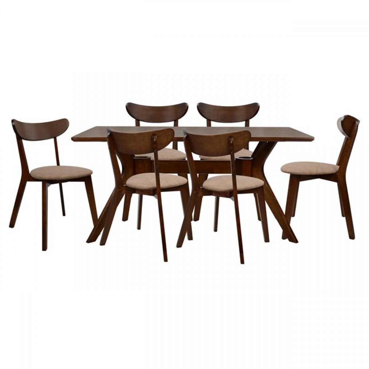 ΣΕΤ ΤΡΑΠΕΖΑΡΙΑΣ 7ΤΜΧ ΚΑΡΥΔΙ ΤΡΑΠΕΖΙ & ΚΑΡΕΚΛΕΣ ROSELYN HM10068