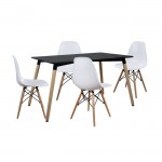 ΣΕΤ ΤΡΑΠΕΖΑΡΙΑΣ 5ΤΜΧ ΜΕ ΤΡΑΠΕΖΙ ΚΑΙ 4 ΚΑΡΕΚΛΕΣ HM10224 120x80x73 cm