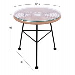 ΣΕΤ ΕΞΩΤΕΡΙΚΟΥ ΧΩΡΟΥ 3ΤΜΧ ALLEGRA HM10335 ΜΠΕΖ WICKER-ΜΕΤΑΛΛΟ